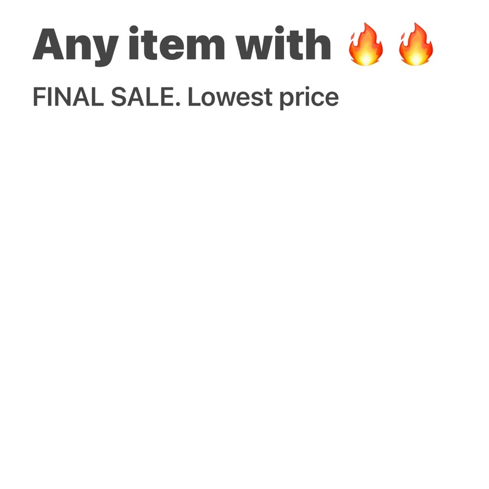 Final sale section